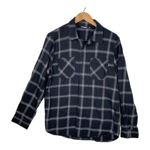NWOT Vans Black Plaid Print Long Sleeve Button Up Flannel Men's Size Medium
